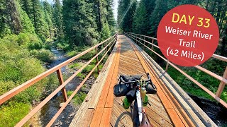 Bikepacking - 85 Mile Bike Path - The Weiser River Trail ( DAY 33 Cycling)