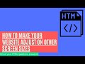 how to make your website adjust on other screen sizes