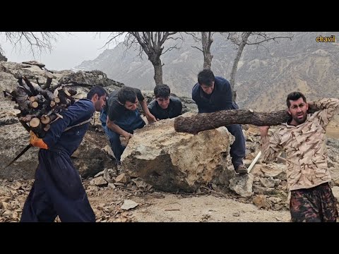🧱⛰️House Stones Almost Ready | Waiting for the Mason & Collecting Firewood in the Mountains ⛰️🔥