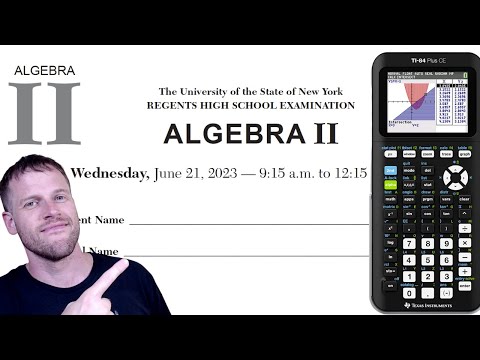 Algebra 2 Regents June 2023 (Part 1 Questions 1 - 24)