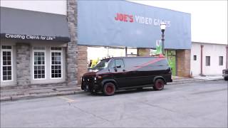 Our Buddy Trevor brought by his SWEET A-Team Van!  Where's Mr. T???