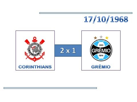 GOLS: Corinthians 2 x 1 Grêmio - 17/10/1968 - Campeonato Brasileiro (Robertão)
