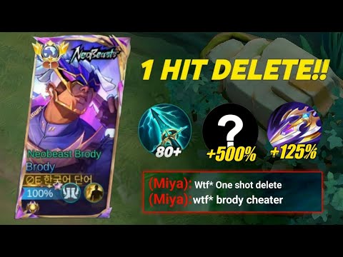NEW GLOBAL BRODY ONE HIT BUILD FOR SOLO RANK! (recommended build & op emblem) - Mobile Legends