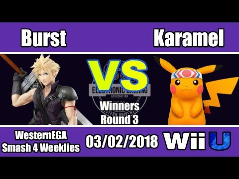 WEGA Weeklies #22 S2: Burst (Cloud) vs Karamel (Pikachu) - Smash 4 WR3