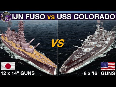 IJN Fuso Battleship vs USS Colorado Battleship (ROUND 2) | War On The Sea
