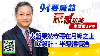 大盤果然守穩在月線之上 IC設計、半導體