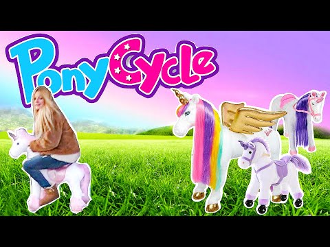 REITEN auf einem EINHORN 🦄 PonyCycle Pferd für Kinder Spielzeugtest I Ausritt, Striegeln | PatDIY