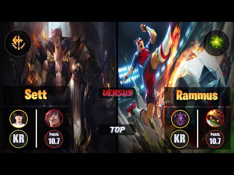 Flame SETT (Top) [Conqueror] VS RAMMUS - Master KR Patch 10.7