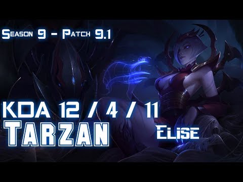 Tarzan ELISE vs KHA'ZIX Jungle - Patch 9.1 KR Ranked