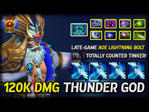 Epic 120K Damage Thunder GOD MID Zeus | Late-Game IMBA AoE Lightning Bolt Destroys All His OPPS DotA