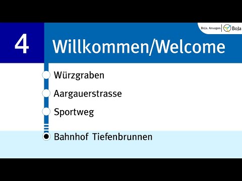 VBZ/ZVV Ansagen | 4 Bahnhof Altstetten Nord - Bahnhof Tiefenbrunnen | BoJa Ansagen