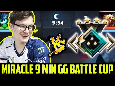 Miracle Vs Crusader On Battle Cup - And 9 Min GG | EZ AF FOR M-GOD Dota 2