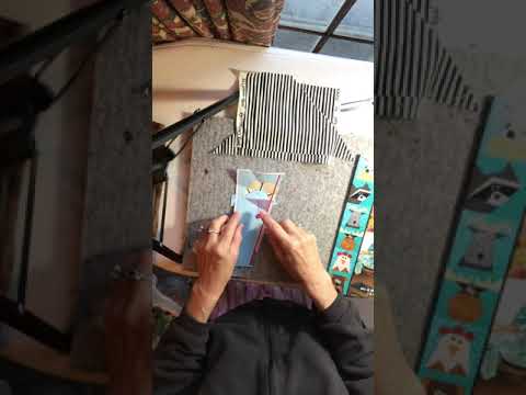 Using striped fabric for paper piecing