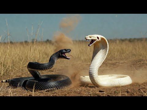 Deadly Battle: White King Cobra vs Black Mamba | Ultimate Fight for Survival | Extreme Wildlife