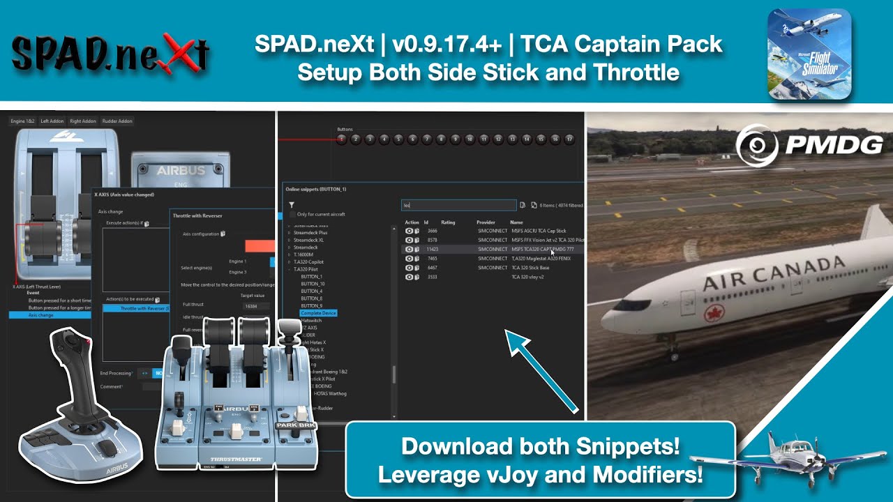 MSFS | SPAD.neXt | v0.9.17.4 + | TCA Captain Pack PMDG 777 Setup
