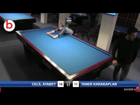 CELİL ATABEY & TANER KARAKAPLAN Bilardo Maçı - KAYSERİ MASTERLAR  3 BANT TURNUVASI-3.TUR