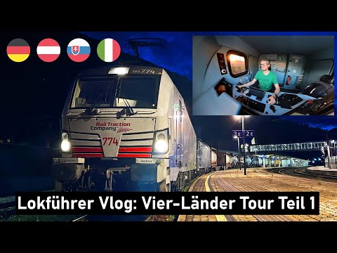 Ein Tag im Leben eines Lokführers #4 Vier-Länder-Tour Teil 1 🇩🇪🇦🇹🇸🇮🇮🇹