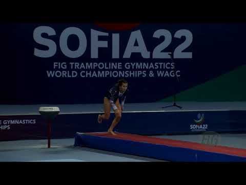 EFRAIMOGLOU Alexandra (GRE) W - 2022 Trampoline Worlds, Sofia (BUL) - Q Tumbling Exercise 1