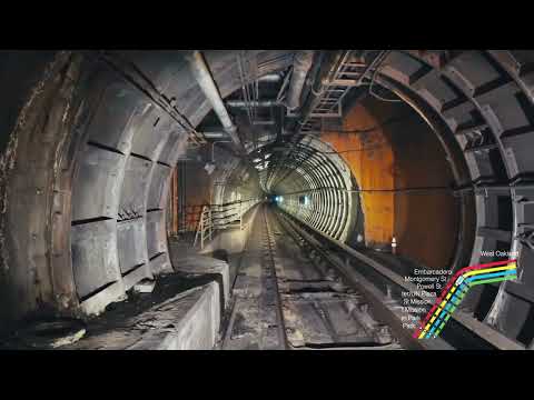 BART yellow line timelapse from San Francisco International Airport to Pittsburg/Bay Point