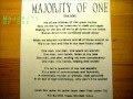 MAJORITY OF ONE  " One Man "  1991 USA