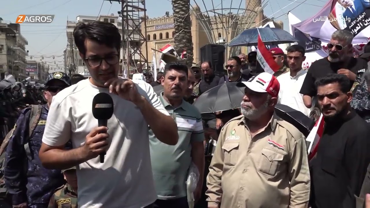 فيديو | وقفة احتجاجية لجرحى وعوائل شهداء وزارة الداخلية - بغداد | برنامج واحد من الناس مع احمد الركابي