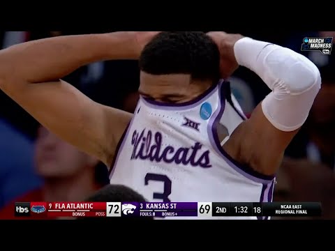 INSTANT CLASSIC! Final Minutes Of #9 FAU vs #3 Kansas St - Elite Eight #MarchMadness