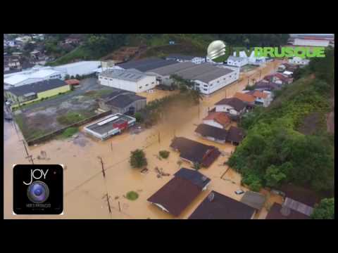 TV Brusque - Imagens aéreas da enxurrada - 05/01/2017