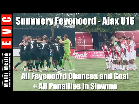 Champions Match Ajax - Feyenoord U16 | The Rotterdam chances and  goal + penalties in slowmotion