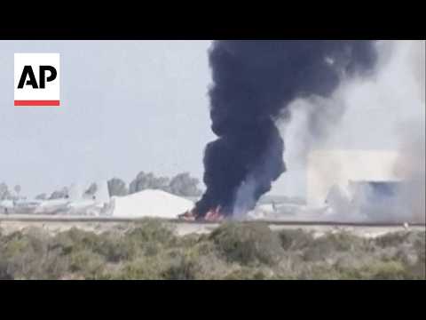 Video Thumbnail: Video shows the aftermath of F-35B stealth fighter crash in California