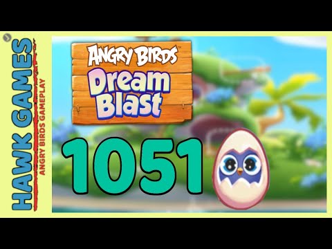Angry Birds Dream Blast Level 1051 - Walkthrough, No Boosters