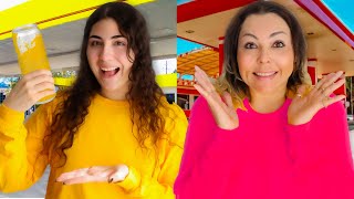 One Color Gas station food challenge!