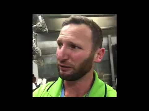 General pest control treatment in a commercial kitchen.