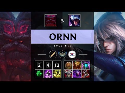 Ornn Mid vs Talon - KR Challenger Patch 25.13