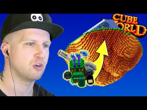 Flying to a FLOATING ISLAND FOR TREASURE in Cube World - Part 3