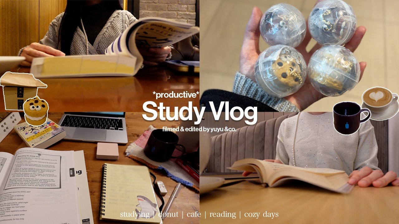 Study Vlog 朝からコツコツ勉強する日 ✍️🌿 | Productive | ガチャガチャ | 朝活 | 購入品紹介 | 勉強風景