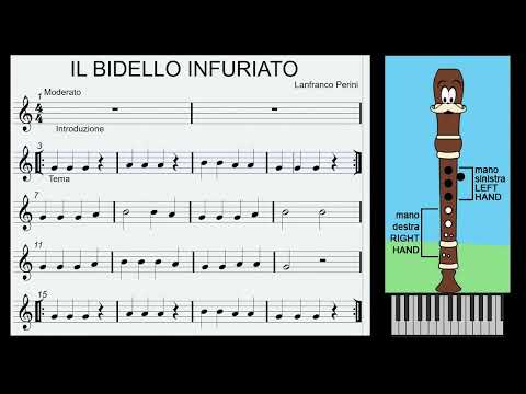 Il bidello infuriato - Brano facilissimo per flauto, melodica o concertino