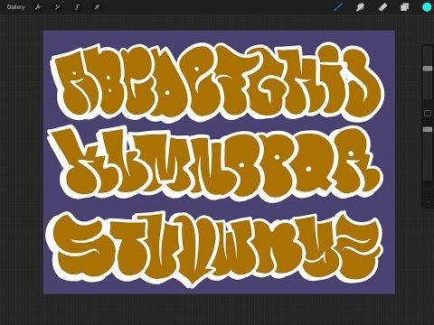 How To Draw Bubble Letters | Graffiti Throw Up Style