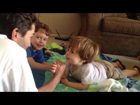 Axel & Enzo winning at Arm Wrestling