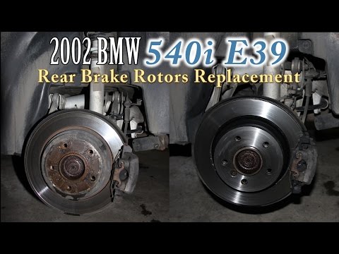 BMW 5 Series E39 rear brakes replacement. Full HD / DIY
