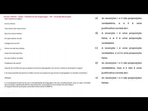 25- Prova de concurso público: FAFIPA - 2020 - Prefeitura de Arapongas - PR - Guarda Municipal