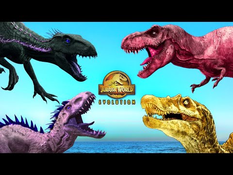 50 DEATHFUL CARNIVORES ON ARENA ! DINOSAUR FIGHT - BREAKOUT - EPIC BATTLE ROYALE  --JWE-- [4K 60FPS]