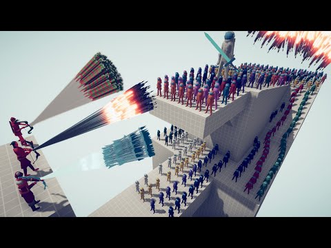 100x AMONG US + GIANT IMPOSTER vs. 3x GODS | TABS - Totally Accurate Battle Simulator