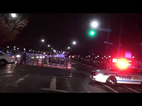 Car menorah parade in Crown Heights 5776