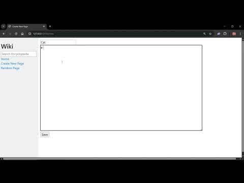 CS50W Project 1 Wiki