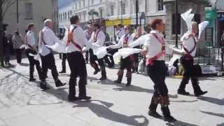 preview picture of video 'Cardiff Morris dance Y Caseg Eira at the Wyndham Arms, Bridgend. April 20th 2013.'