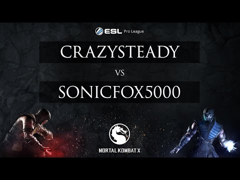 MKX - CrazySteady vs. SonicFox5000 - ESL Pro League 2015 - NA Week 3 Finals