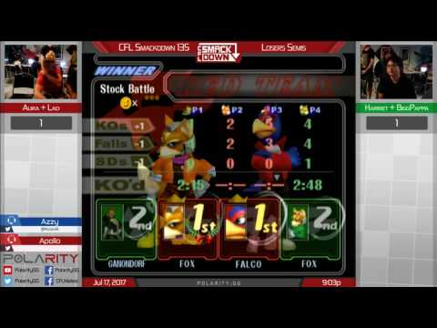 CFL Smackdown 135 Melee - Aura + Lad vs Harriet + Biggpappa - Doubles Losers Semis