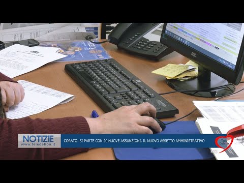 CORATO: SI PARTE CON 20 NUOVE ASSUNZIONI. IL NUOVO ASSETTO AMMINISTRATIVO