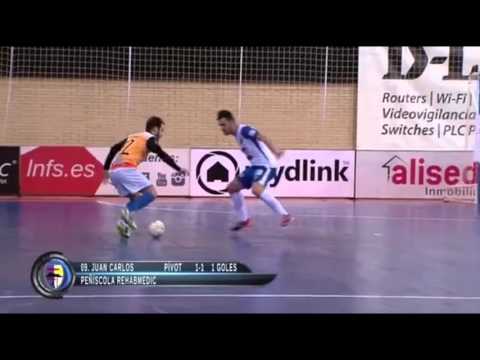 Gol Juan Carlos (1-1) en DLink Zaragoza - Peñíscola Rehab Medic. J26, 1ªDiv