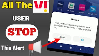 How to Stop Vi menu alert | Flash message | How do I stop VI menu notifications | popup message off